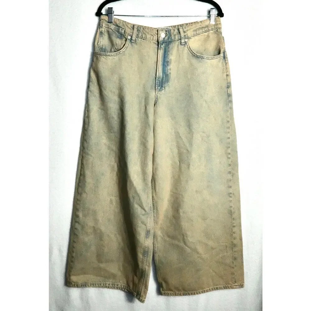 FREE PEOPLE We The Free‎ Waterfalls Bagsy Wide-Leg Jeans Size 30